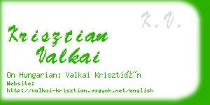 krisztian valkai business card